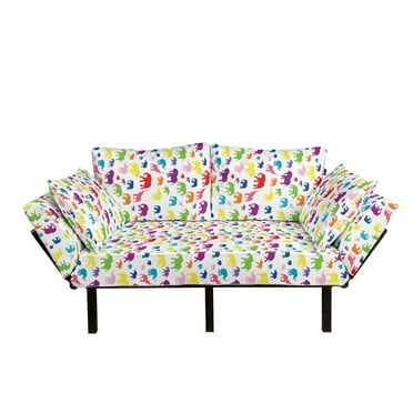Ambesonne Floral Futon Couch Daybed with Metal Frame Upholstered Sofa for Living Dorm Loveseat Cartoon Drawing Style Ladybug Strawberry Bird Caterpillar Vibrant Colored Characters Multicolor Ambesonne Floral Futon Couch Daybed with Metal Frame Upholstered Sofa for Living Dorm Loveseat Cartoon Drawing Style Ladybug Strawberry Bird Caterpillar Vibrant Colored Characters Multicolor